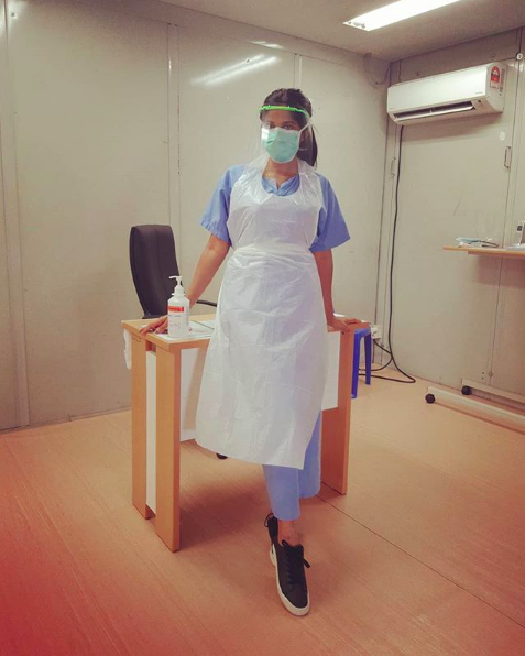 Dr Nisha on duty.