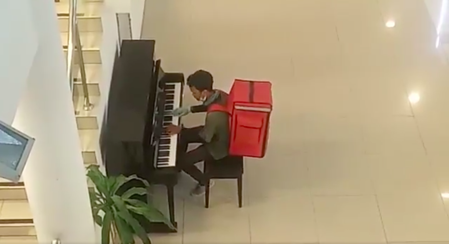 But first, piano.