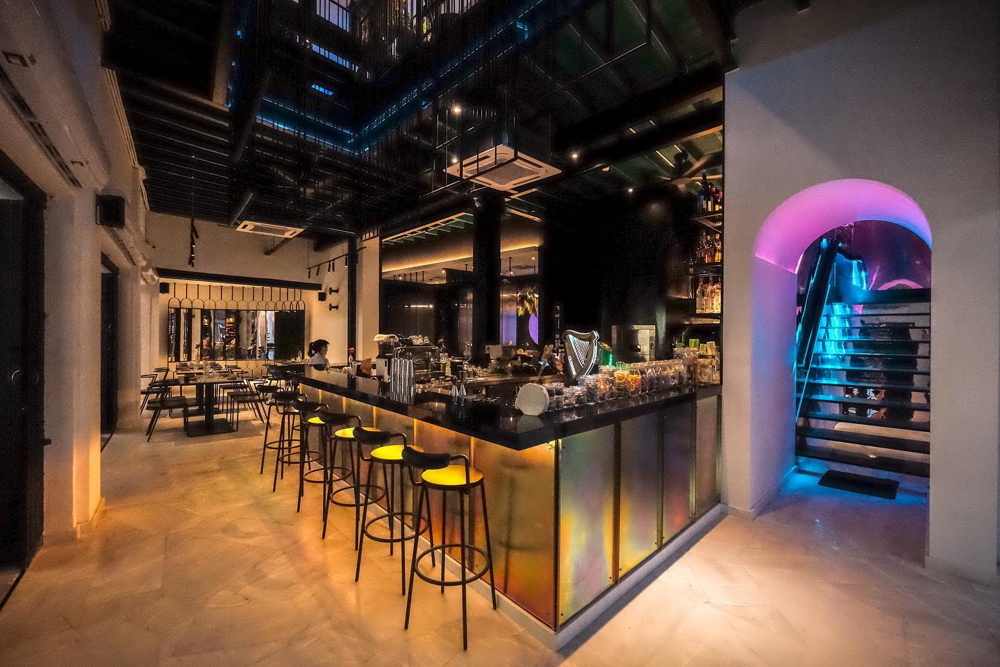 You can head over to the bar if you want to move around a bit