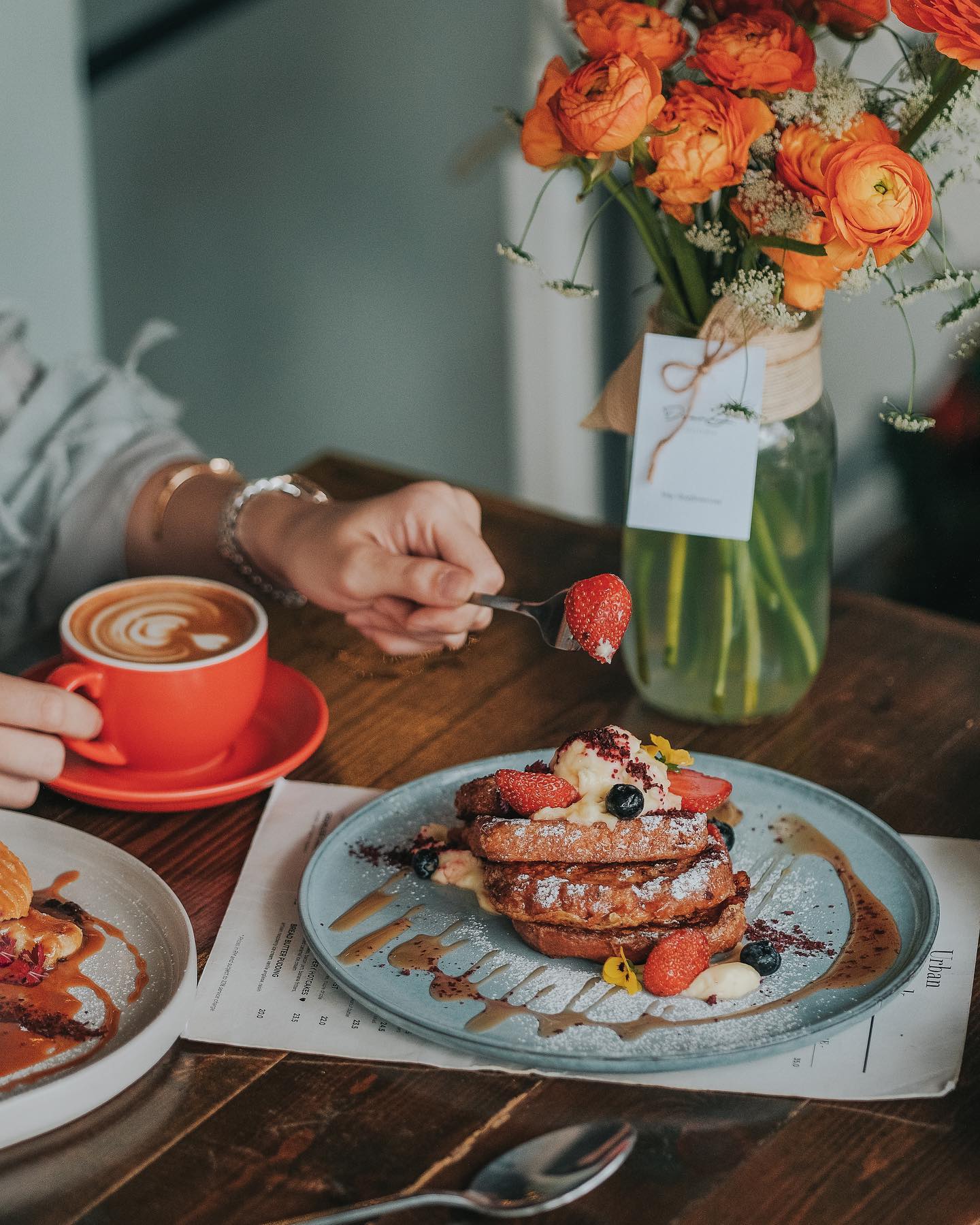 French toast with a generous amount of berries.