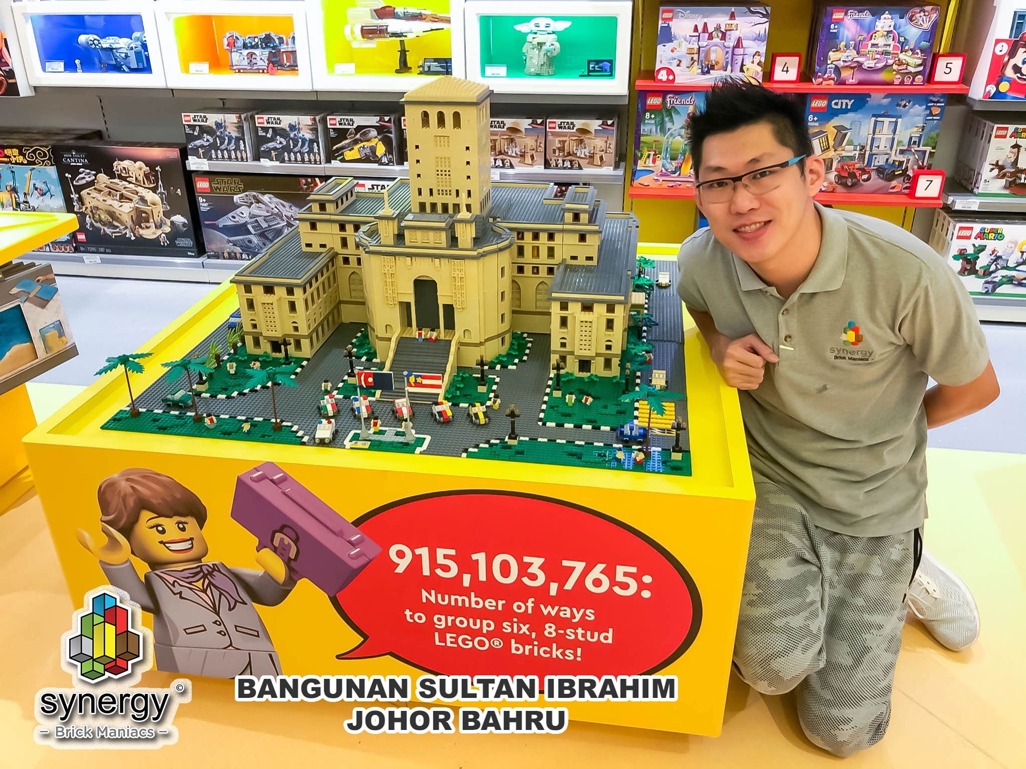 Facebook/Bruce Lee A proud Michael with his creation.