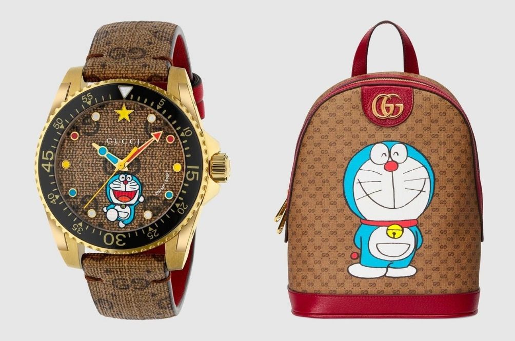 Watch and bag.