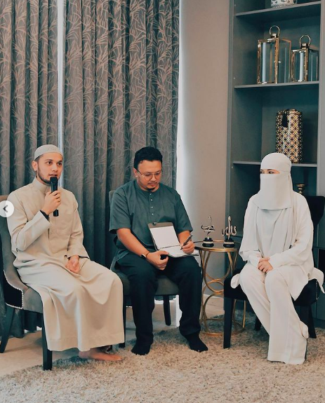 Neelofa and PU Riz at one of her events.