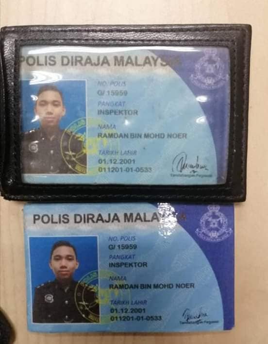 Wonder where he bought his fake police ID... hmm.