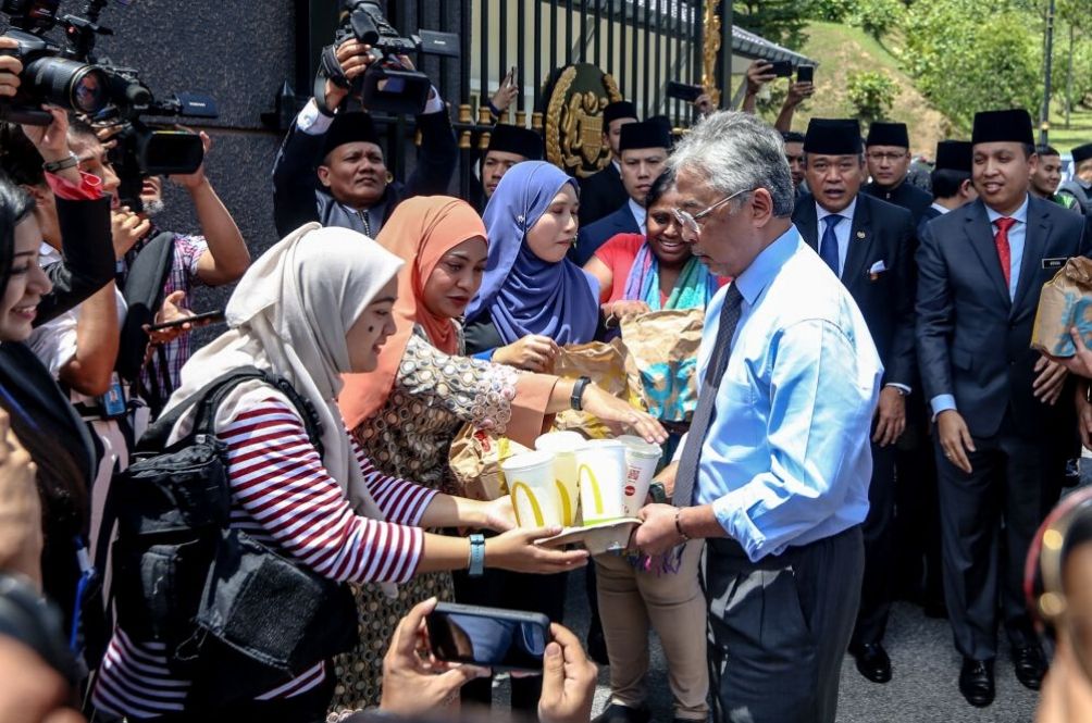 The King gave out McDonalds to media practitioners yesterday
