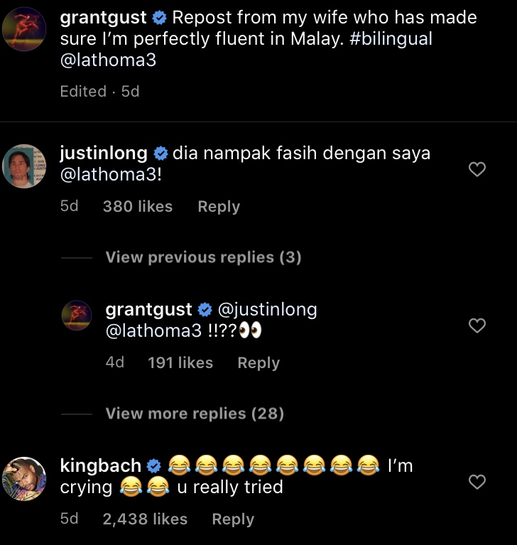 Now everyone wants to try and speak Malay.