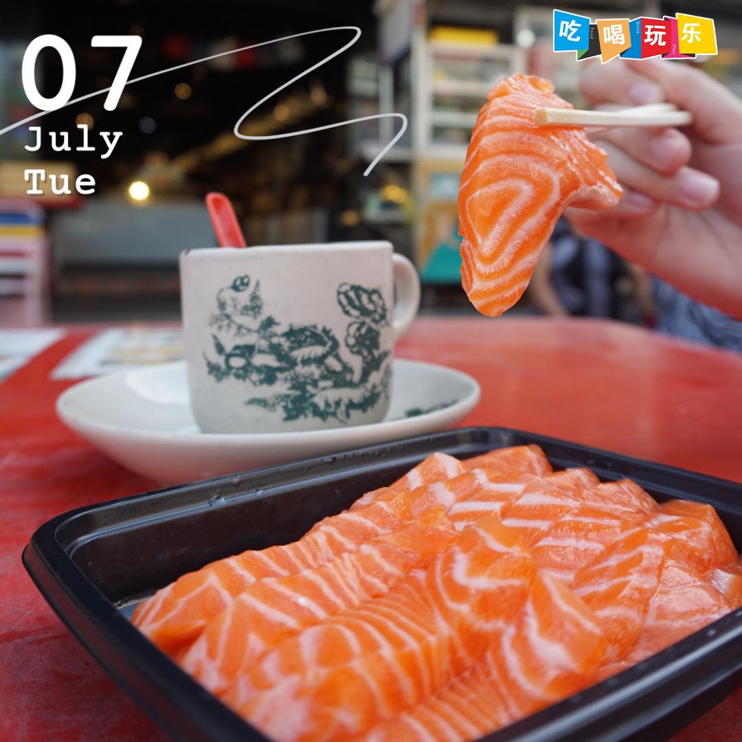 Raw salmon and Kopi O, anybody?
