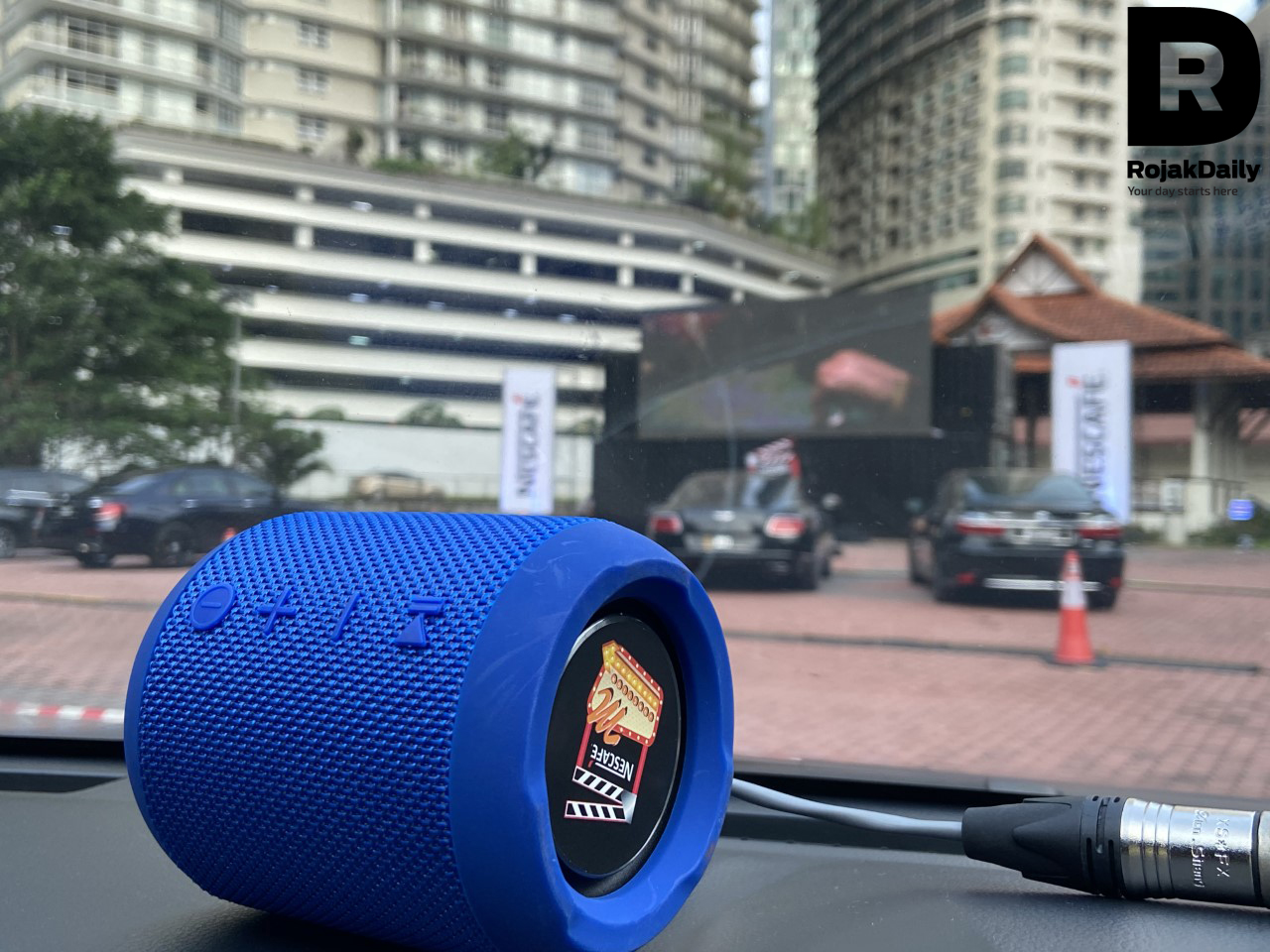 Each car gets its own speaker.