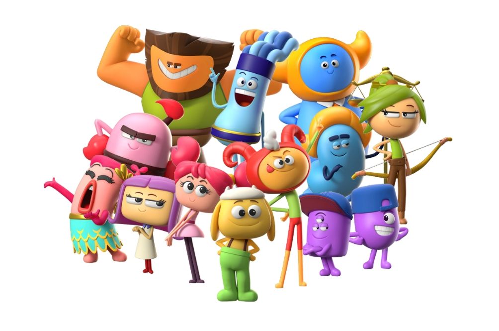 The colorful characters.