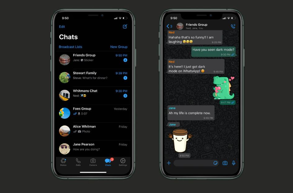 Similar to the dark mode on mobile devices.