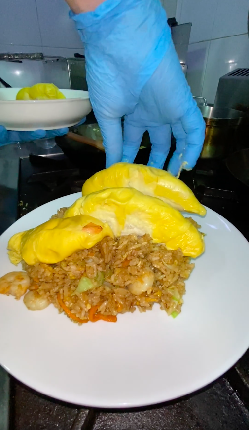 The 'cherry' on top of the fried rice.