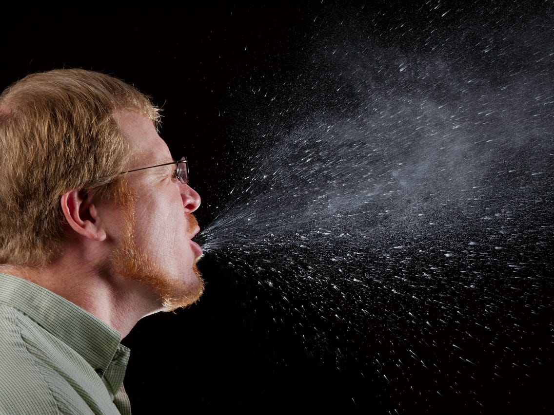 The germs can travel far.