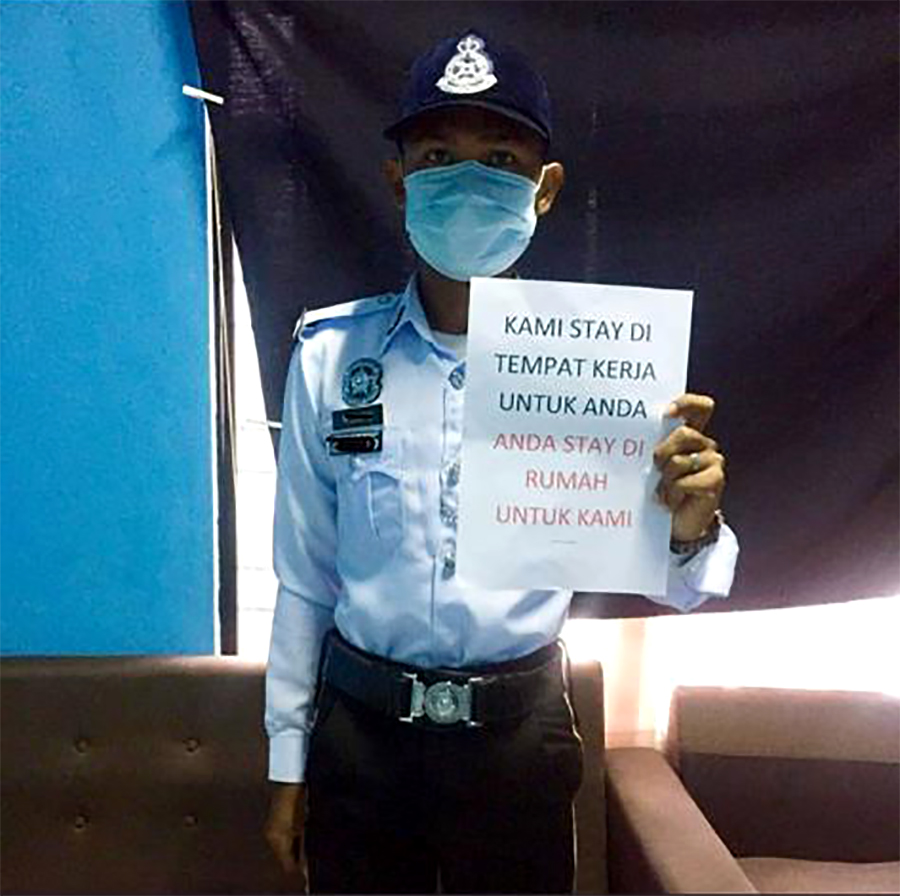 Just stay home and let abang polis do his job, yeah?