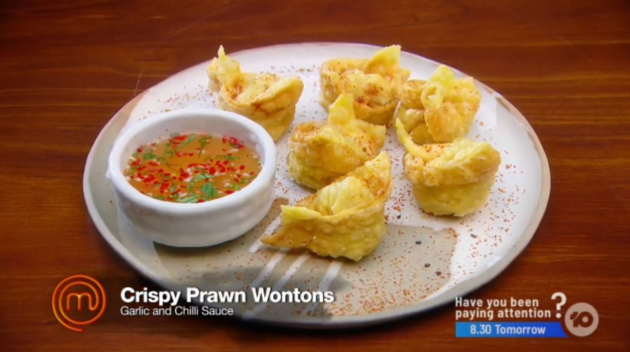 Network 10 Brendan's wonton dish.