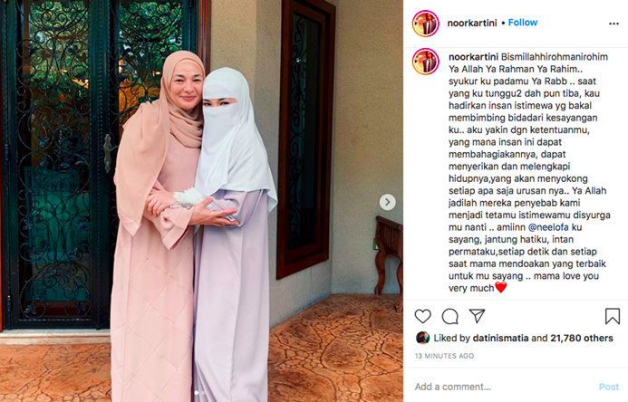 @noorkartini Instagram Wedding bells are ringing...