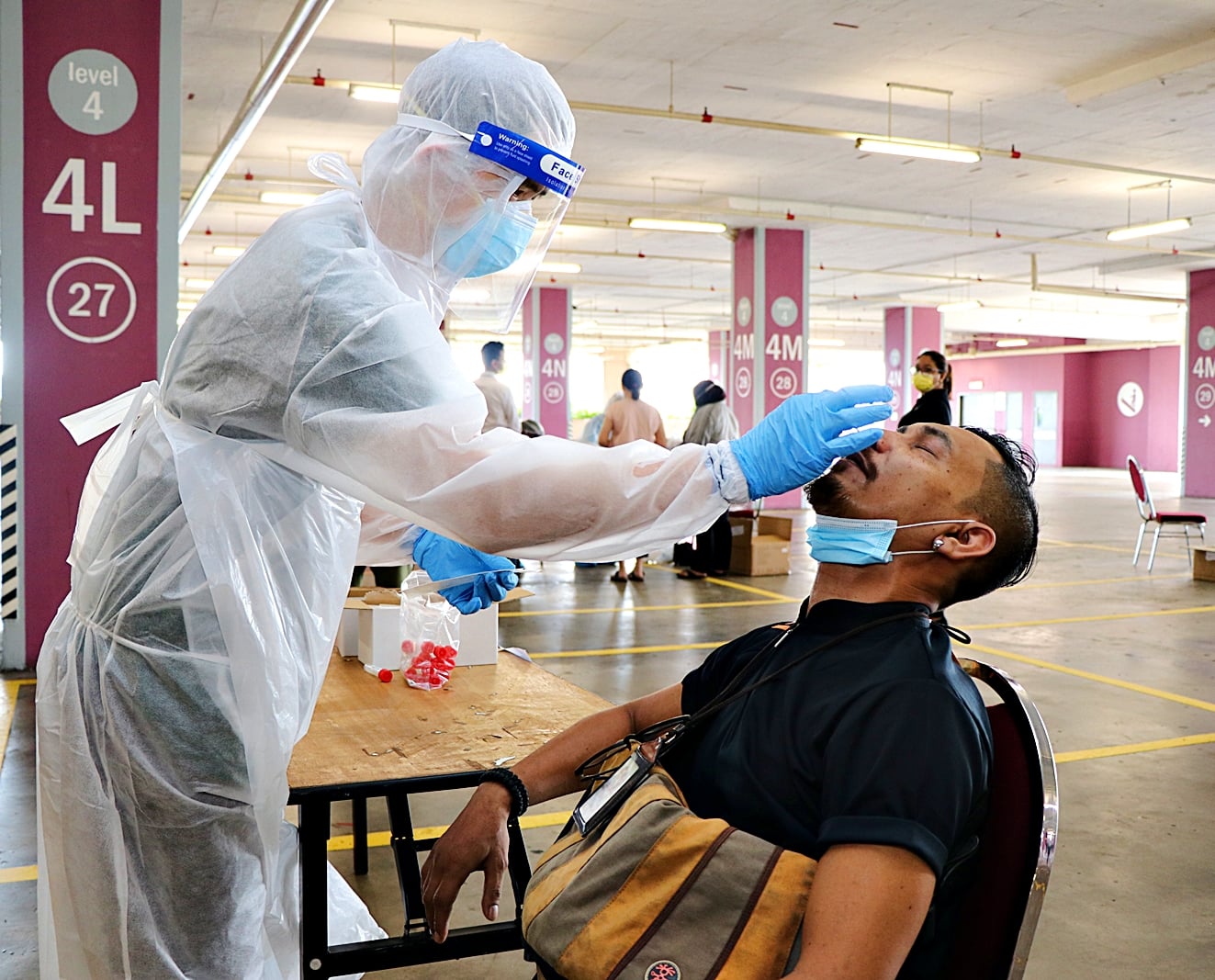 Mass testing conducted by 1 Utama over the weekend.
