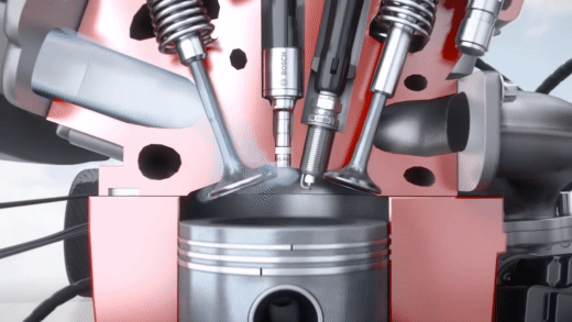 YouTube/Bosch This is how a direct injection engine works.