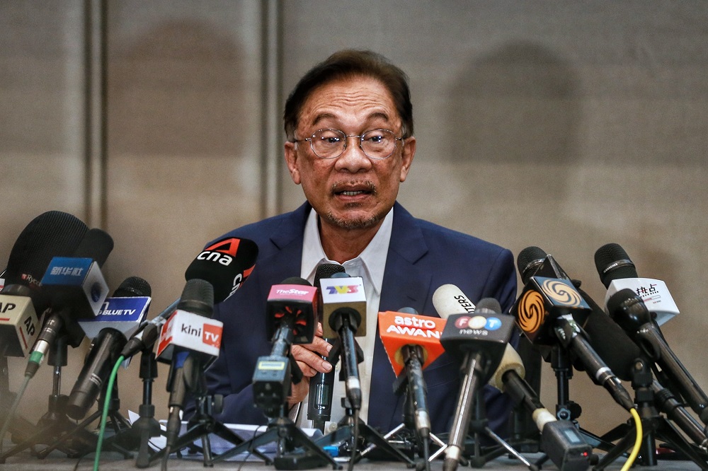 Anwar during his press conference today.