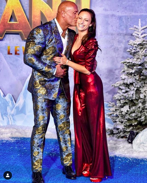 The Rock and wife, Lauren.