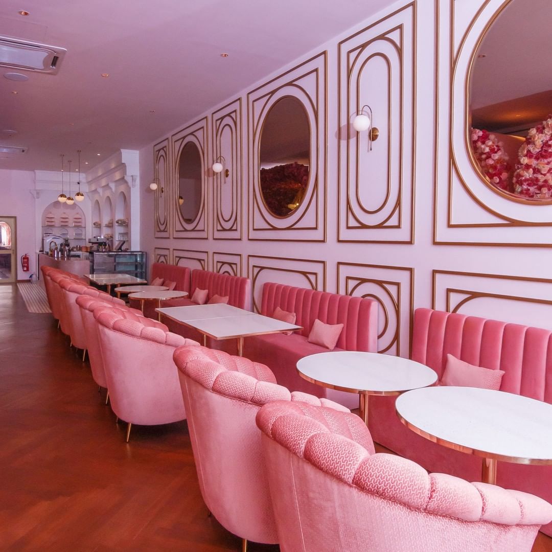 Instagram/@maryjane.dining Pink everywhere.