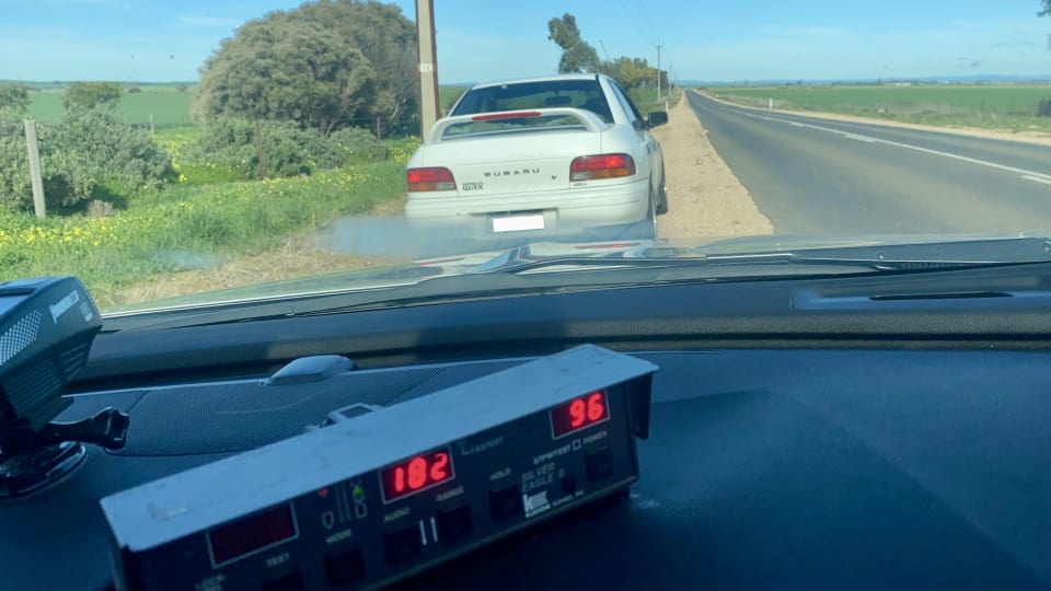 Facebook/South Australia Police Peek the magic number on the dashboard.