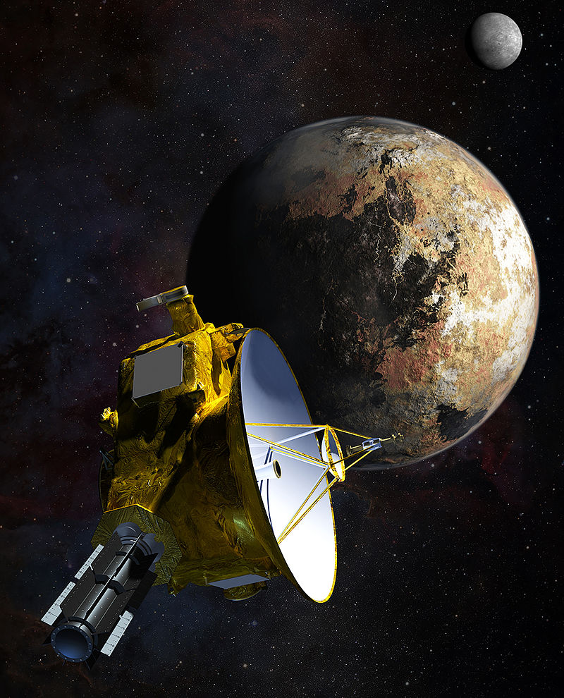 Artist impression: NASA’s New Horizons as it approaches the Plutonian system.