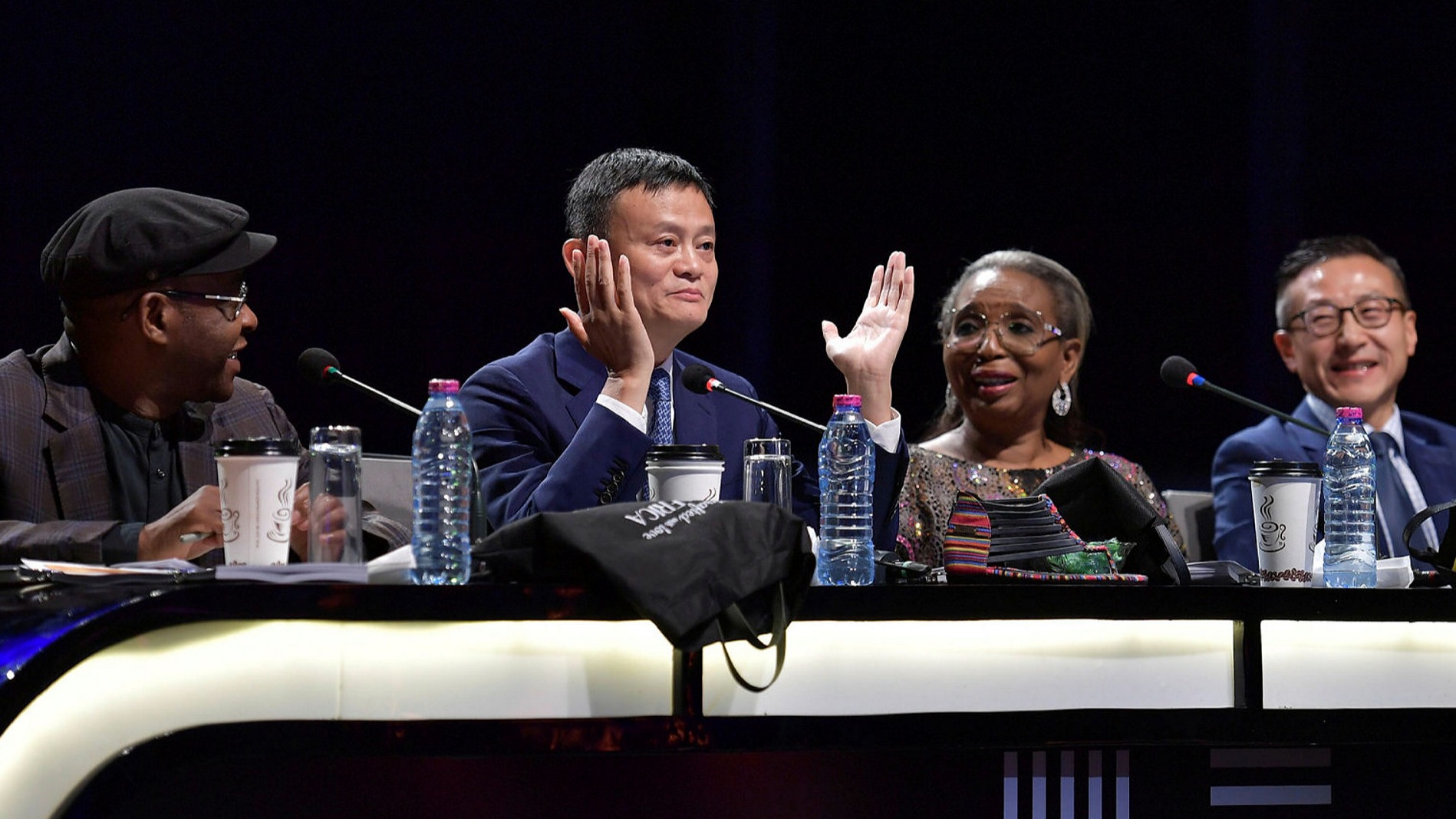 Jack Ma judging the show.
