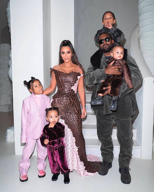 Kim celebrating Christmas with her family.