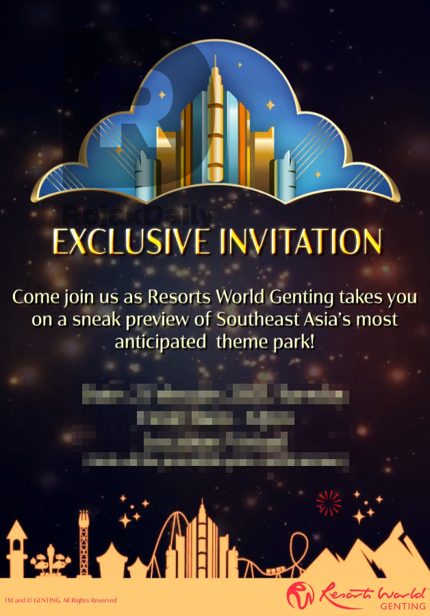 A copy of the media invitation.