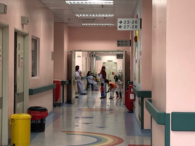 Children ward corridor; the common are of our daily morning light exercise.