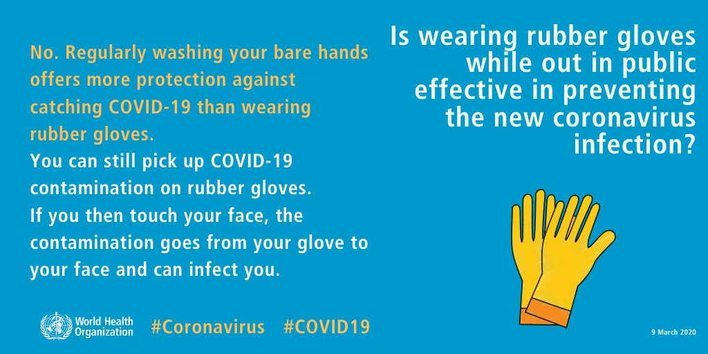 Bare hands > rubber gloves.