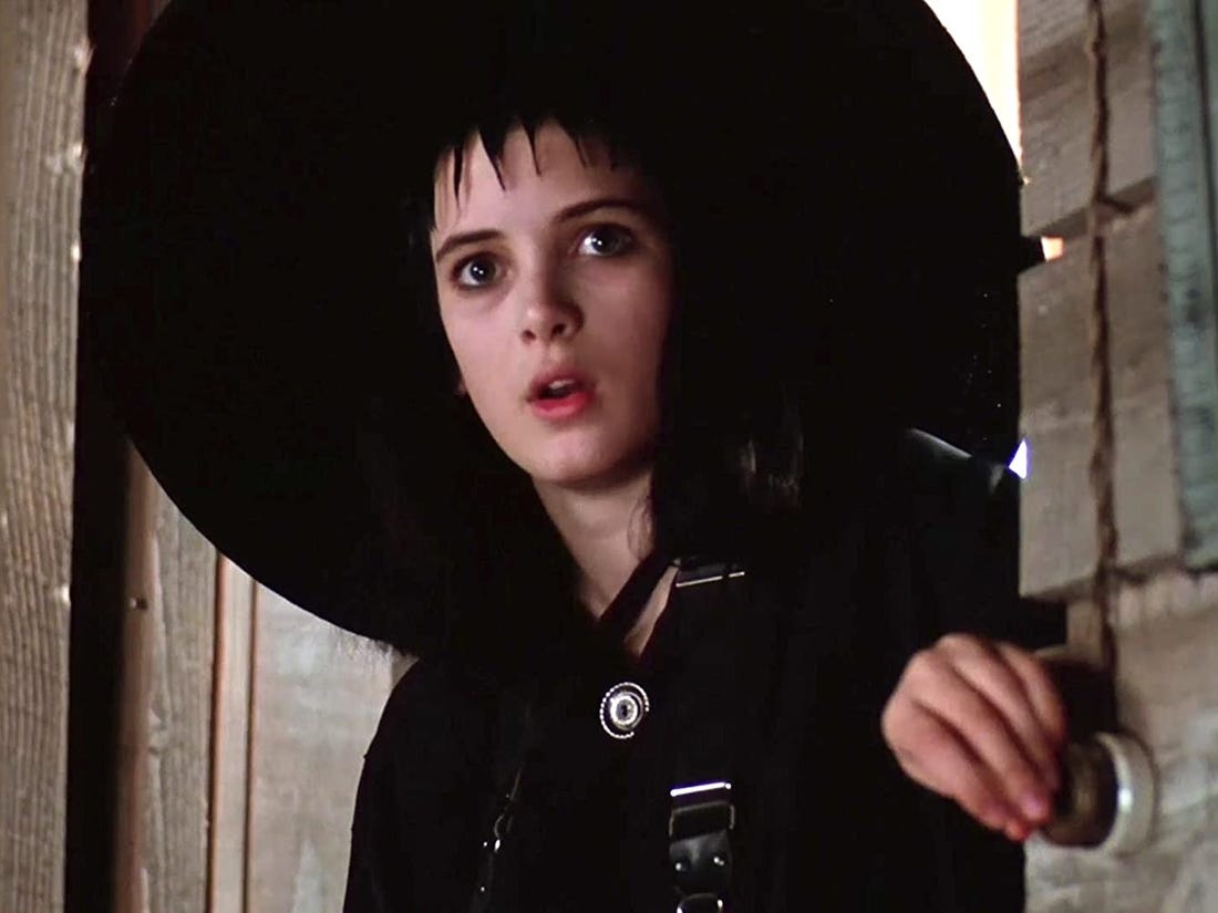 Young Winona in 'Beetlejuice'.
