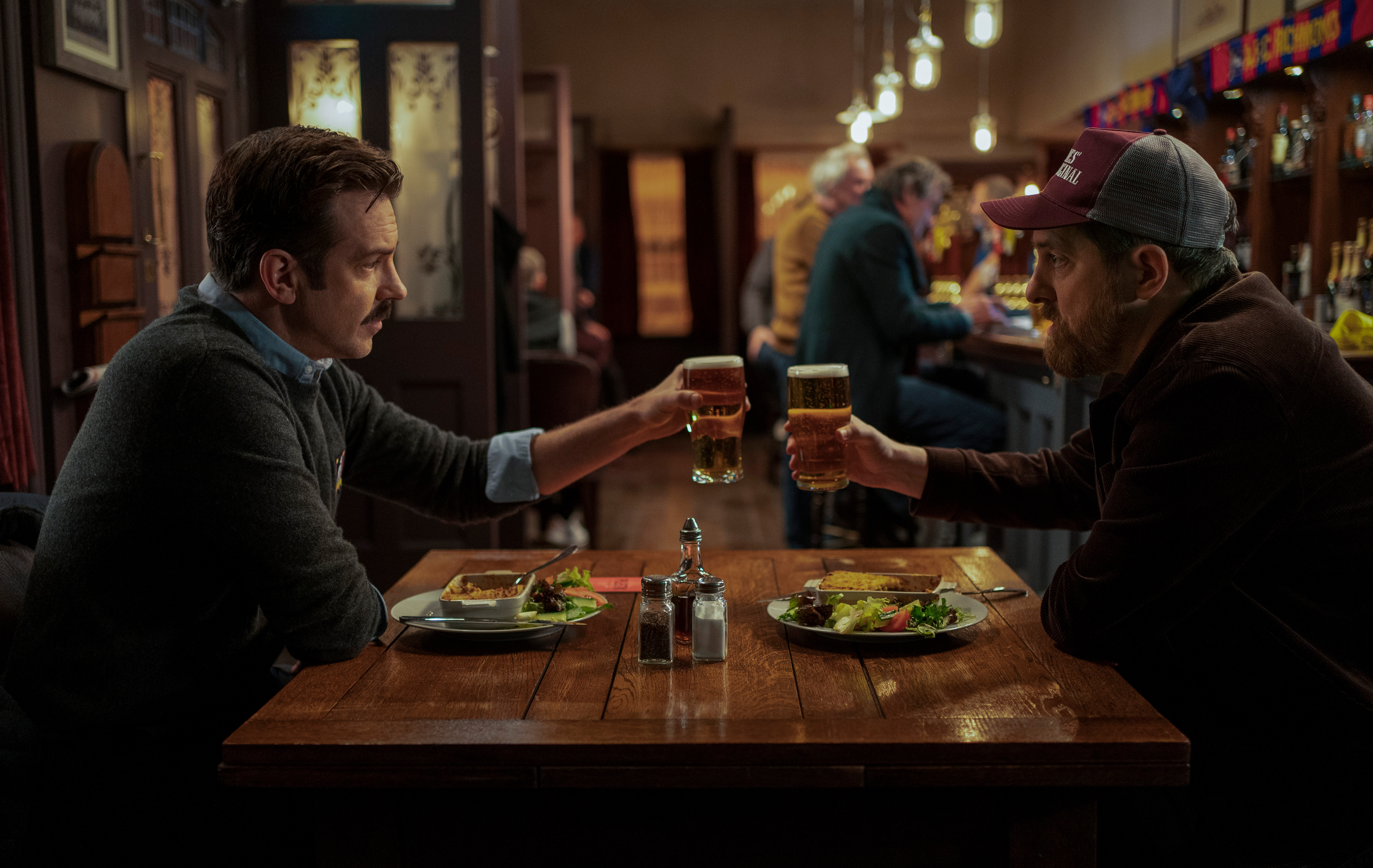Jason Sudeikis and Brendan Hunt in 'Ted Lasso'