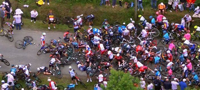 The aftermath of the crash.