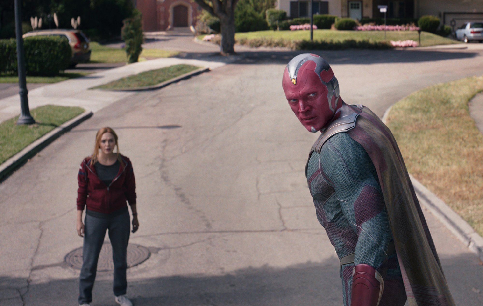 Disney+/Marvel Studios Vision died, remember? Suddenly, tadaa he's back.