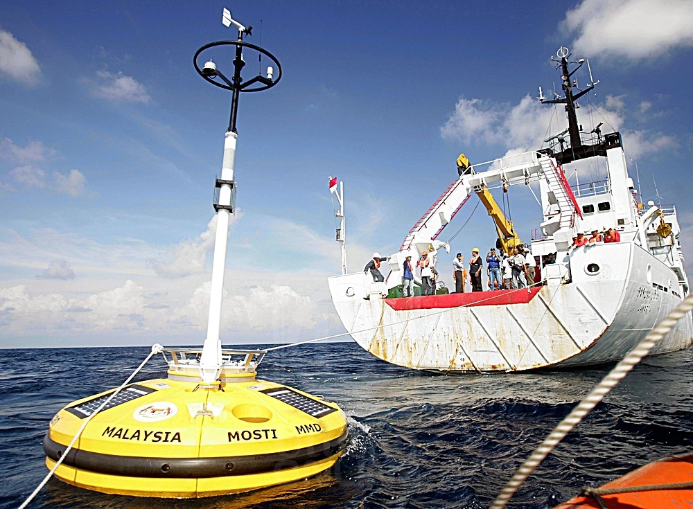 The tsunami early warning system.