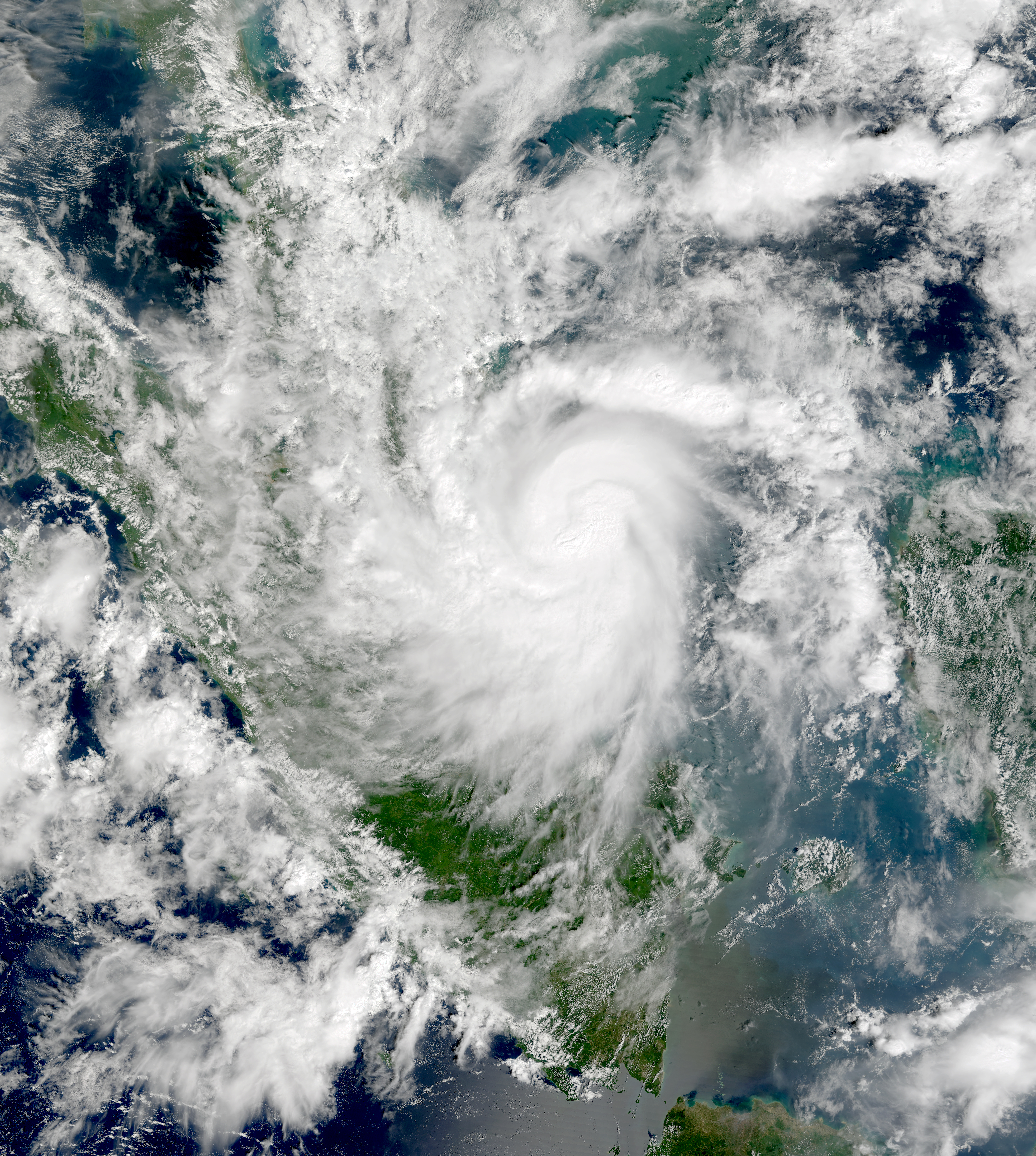 Tropical storm Vamei hit Malaysia on 27 December 2001.