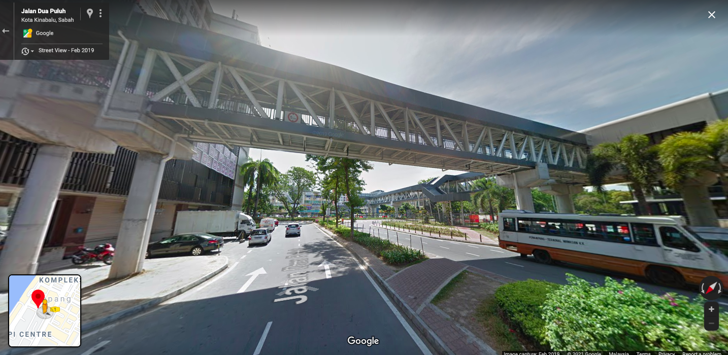 You would have to cross the street to get to the mall.