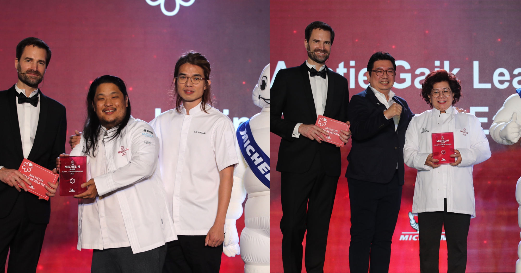 Lim Yan You and Aunty Gaik Lean receiving Michelin stars