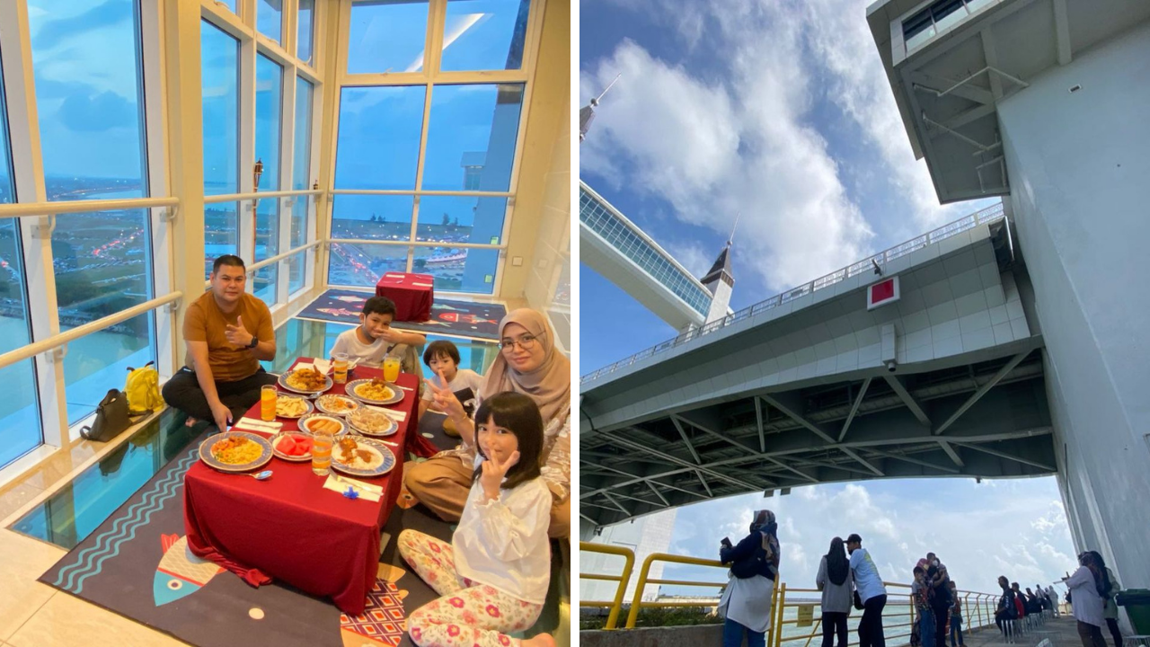 dining at terengganu draw bridge