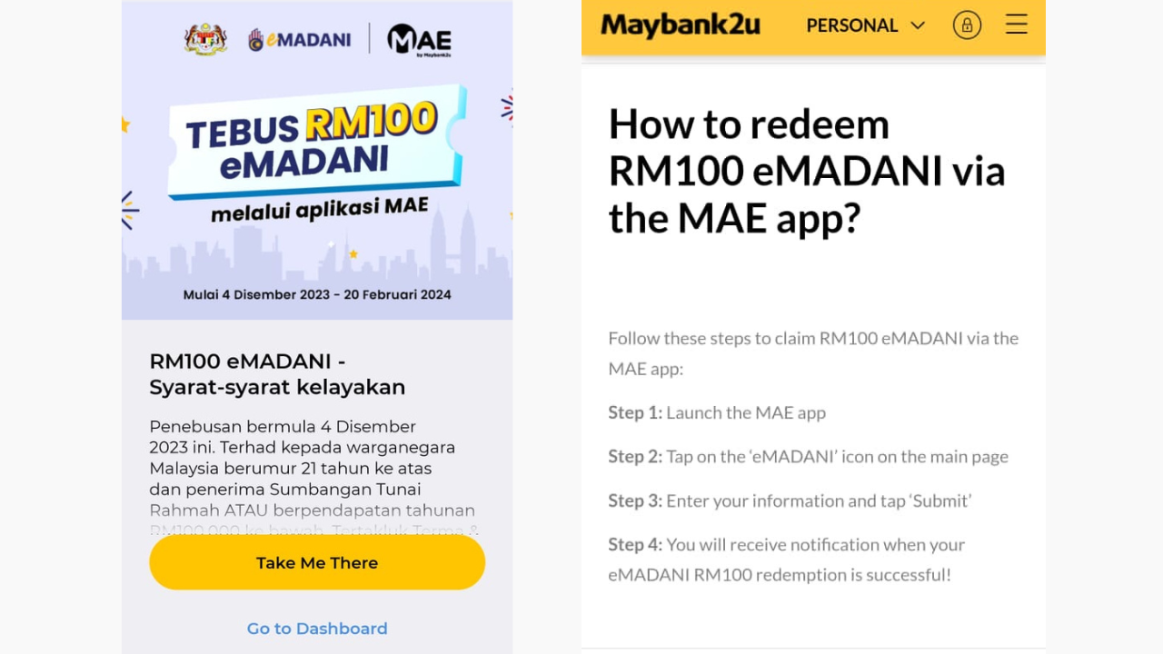 tebus rm100 emadani mae