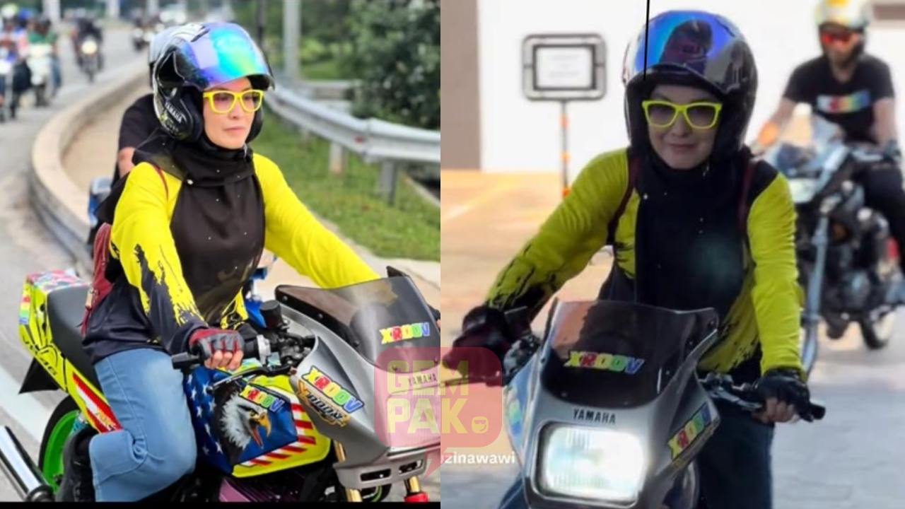 Lisdawati sopan menaiki RXZ