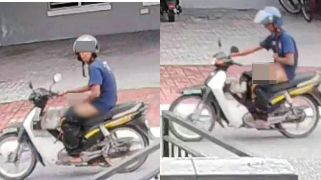 Man Allegedly Caught on CCTV Exposing Himself While Riding Motorcycle ...