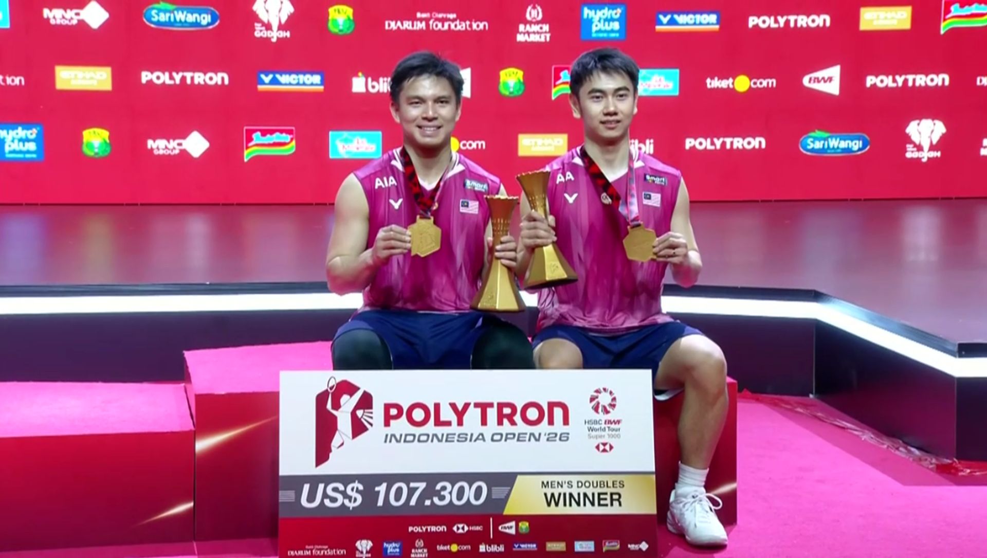 Indonesia Open: Sze Fei-Izzuddin crowned champions to end 18-year wait