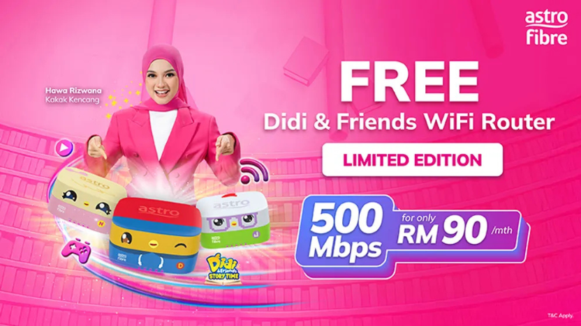 Free Didi & Friends Router for Astro Fibre Subscribers | Ulagam