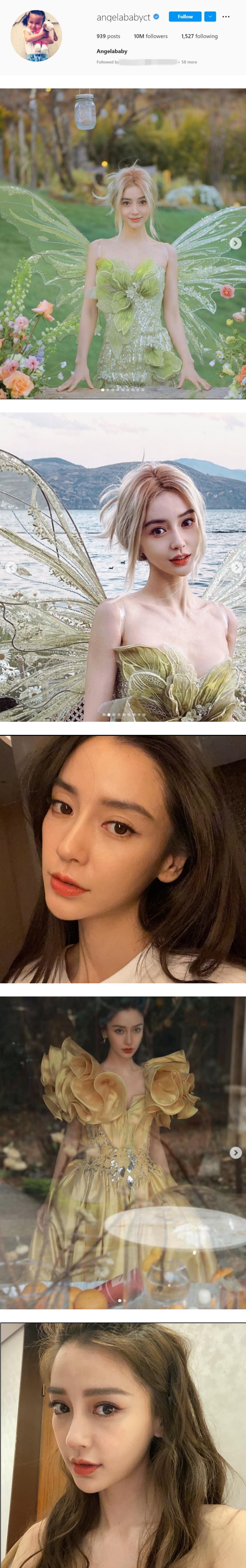 angelababy IG粉丝破千万