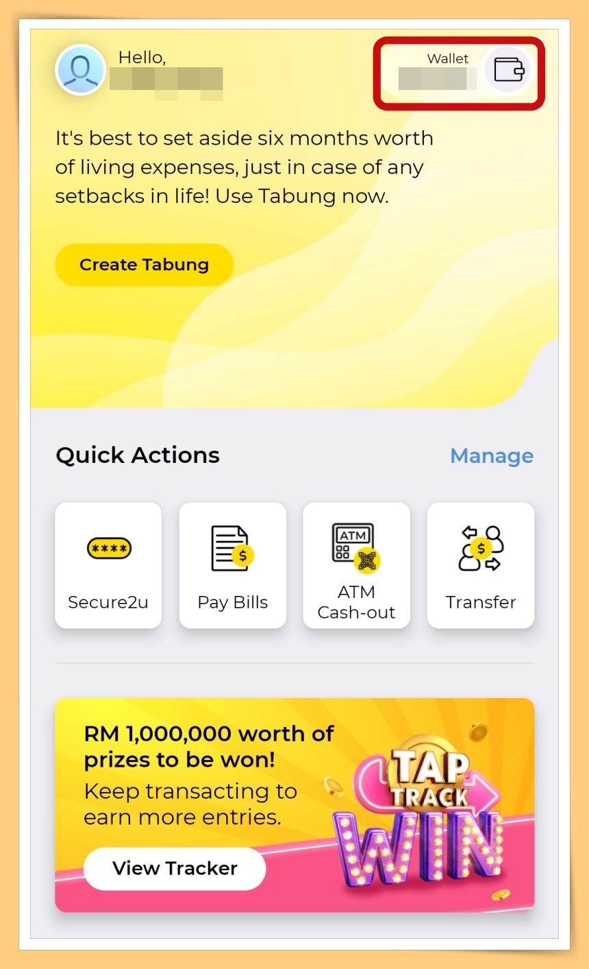 Click on Wallet