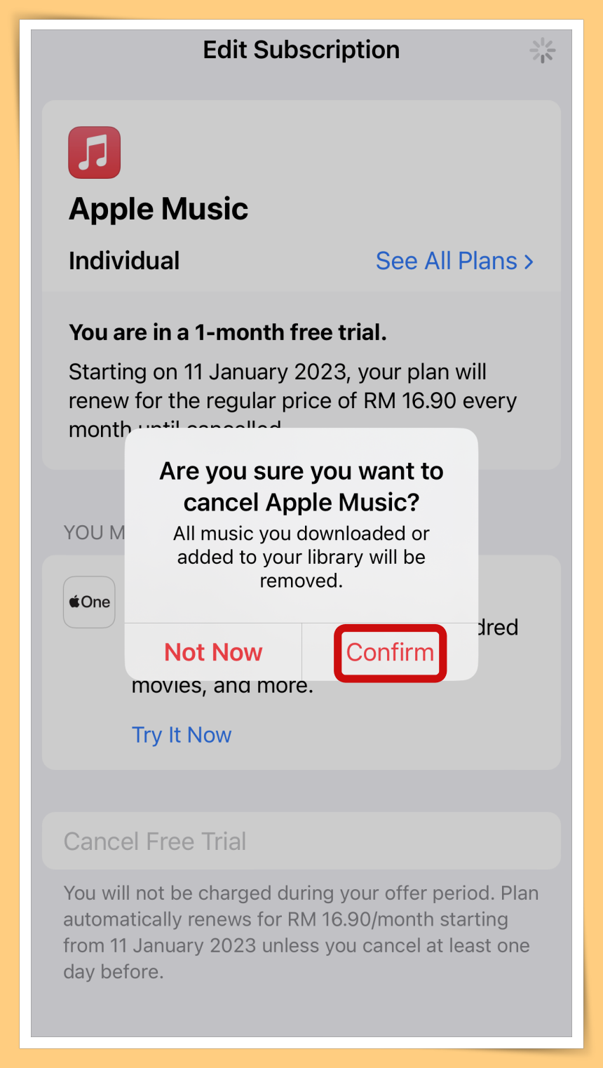 Click Confirm