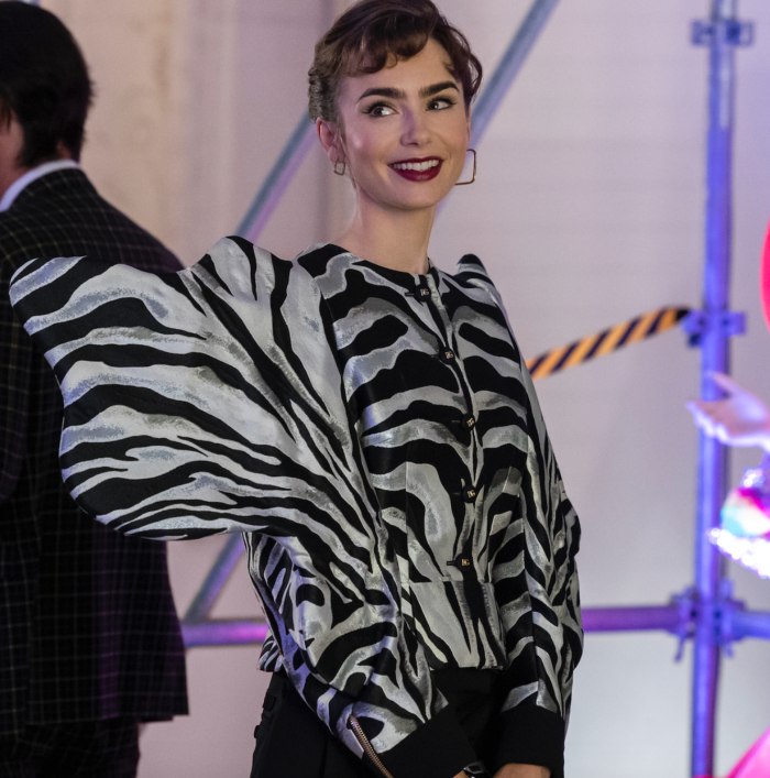 Emily in Paris第三季Emily斑马纹礼服