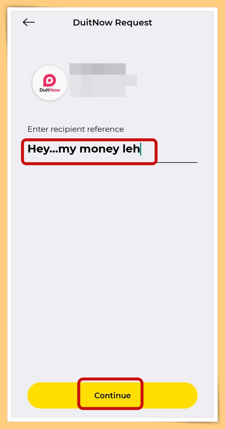 Key in words